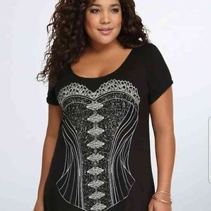 TORRID CORSET GRAPHIC TEE. 2X